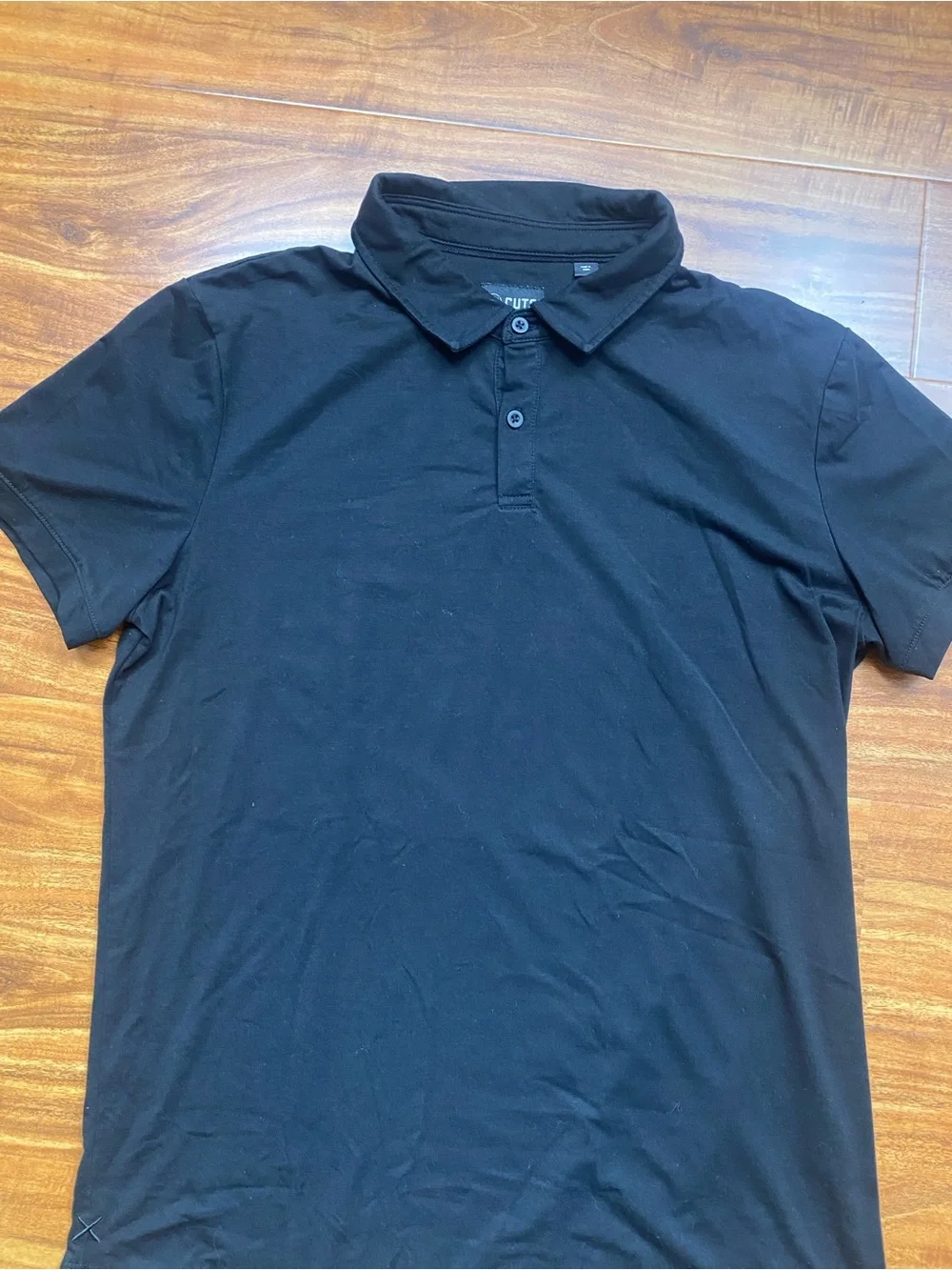Cuts Men's Black Pyca Pro Soft Short Sleeve Polo Shirt Size Large Golf Casual